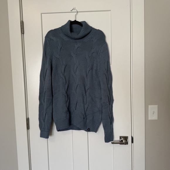 Brax Brian Cable knit Turtleneck Sweater NEW Wool Blend Size Large 50 Blue NWT - Picture 4 of 8